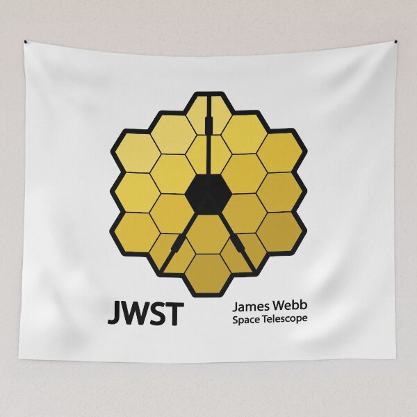 Artikelvorschau, James Webb Weltraumteleskop JWST schwarz groß entworfen und verkauft von bolkibox.