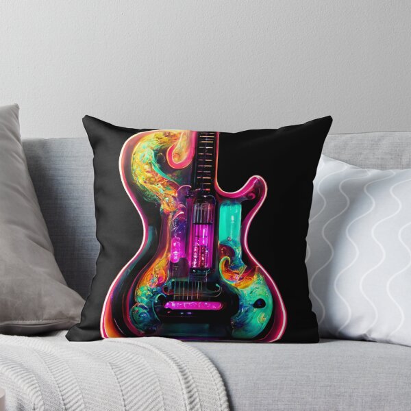Item preview, Gfab Bfab Gen Ai FFab ABAI Surreal Trends Clothing Neon Electric guitar designed and sold by Surrealtrends.