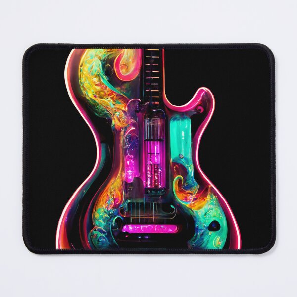 Item preview, Gfab Bfab Gen Ai FFab ABAI Surreal Trends Clothing Neon Electric guitar designed and sold by Surrealtrends.