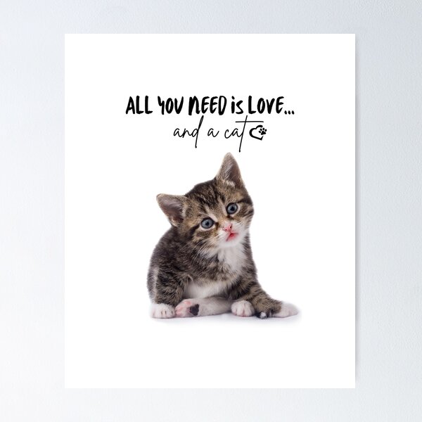 Item preview, All you need is love and cat designed and sold by Animalian.