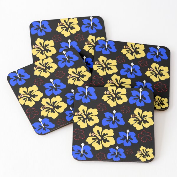 Item preview, pattern with colourful hibiscus floral background  designed and sold by Giree07.