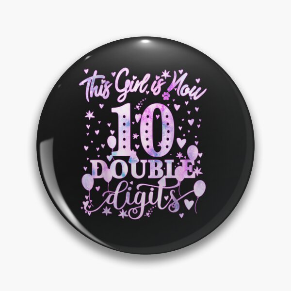 Item preview, 10th Birthday Gift This Girl Is Now 10 Double Digits Tie Dye designed and sold by NaomiTankersly.