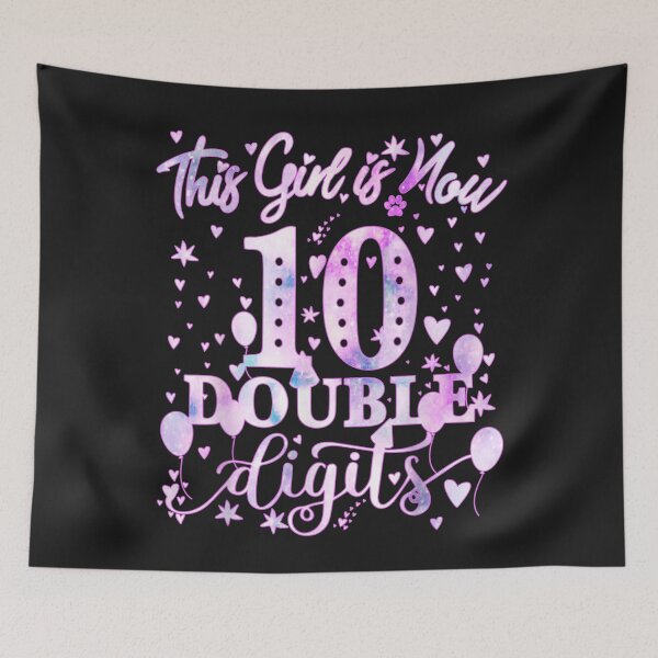 Item preview, 10th Birthday Gift This Girl Is Now 10 Double Digits Tie Dye designed and sold by NaomiTankersly.