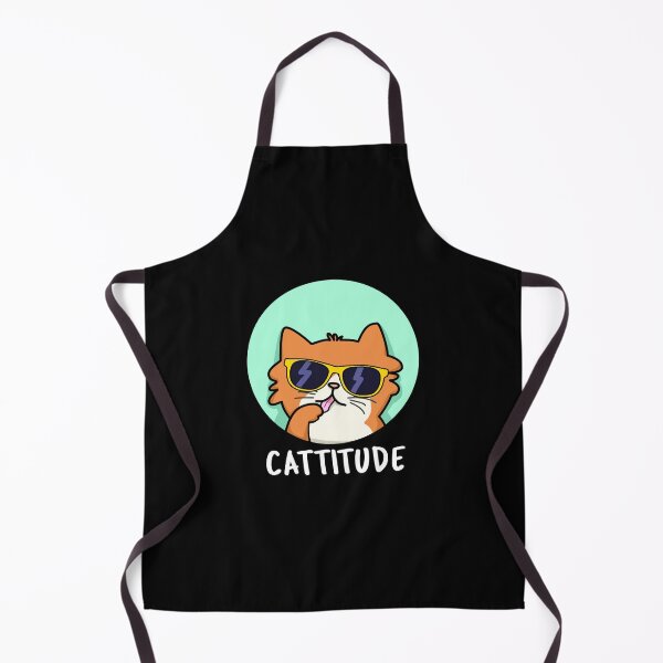Item preview, Cattitude Funny Cat Puns (Dark BG) designed and sold by punnybone.