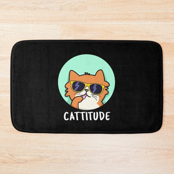 Item preview, Cattitude Funny Cat Puns (Dark BG) designed and sold by punnybone.