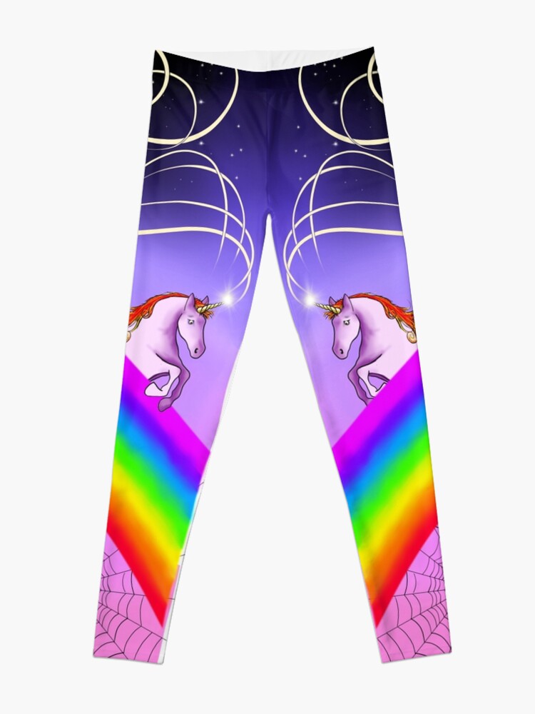  Leggings de unicornio para niña, leggings de arco iris
