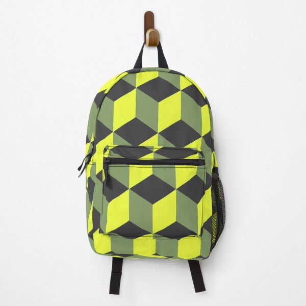 Item preview, Isometric Cube Pattern Yellow Black Grey Geometric Art designed and sold by taiche.