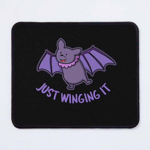 Item preview, Just Winging It Funny Bat Puns (Dark BG) designed and sold by punnybone.