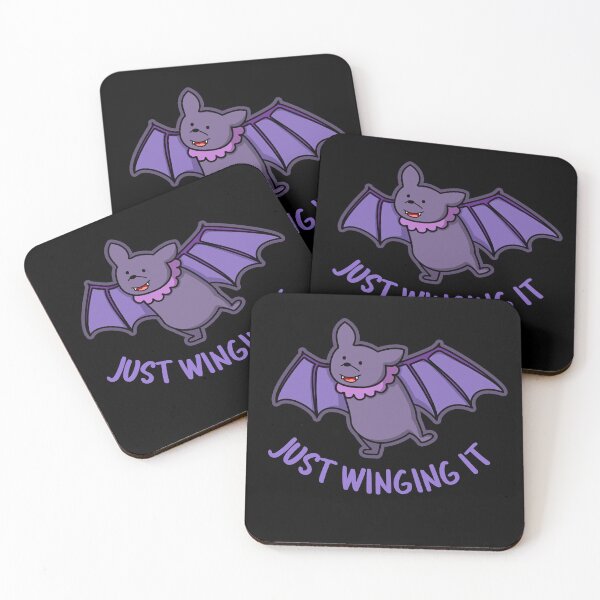 Item preview, Just Winging It Funny Bat Puns (Dark BG) designed and sold by punnybone.