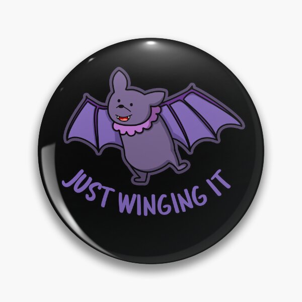 Item preview, Just Winging It Funny Bat Puns (Dark BG) designed and sold by punnybone.