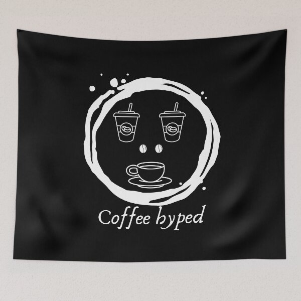 Item preview, Coffee Hyped (white) designed and sold by Elvira Hyvönen.