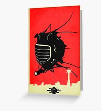 E-DE Fallout New Vegas Poster Greeting Card