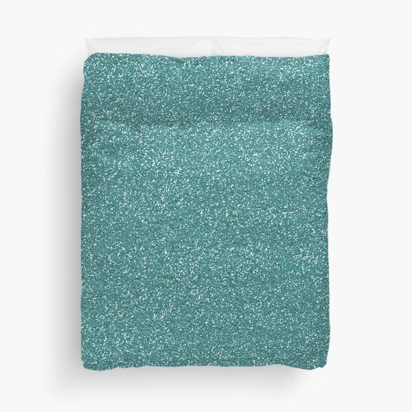 Teal Glitter Duvet Cover