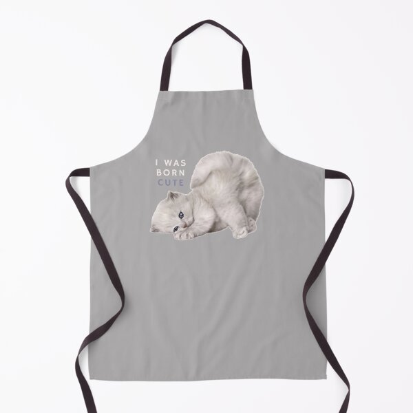 Item preview, Kitten, I was born cute, little fluffy white cat designed and sold by portrait4you.