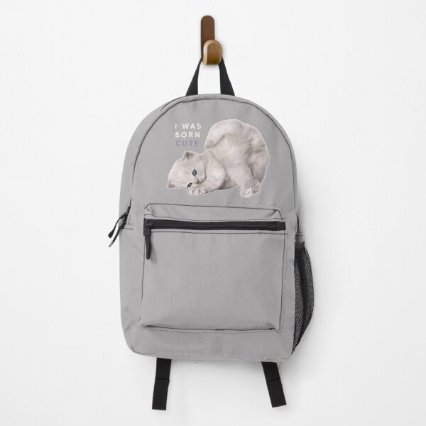Item preview, Kitten, I was born cute, little fluffy white cat designed and sold by portrait4you.