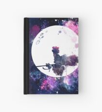 Little Witch Flying Over Moon Hardcover Journal