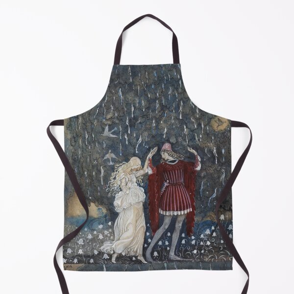 Item preview, LENA DANCES WITH THE KNIGHT AMONG BIRDS AND FLOWERS Swedish Fairy Tale designed and sold by BulganLumini.