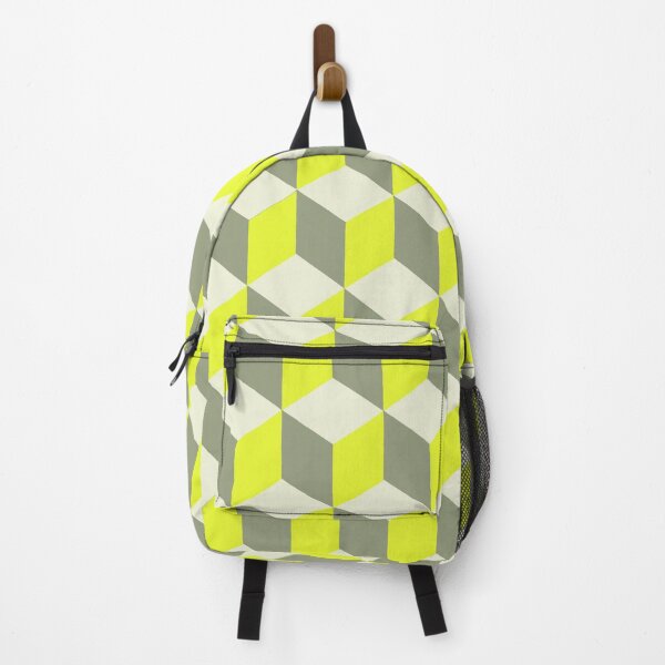 Item preview, Isometric Cube Pattern Yellow Grey Geometric Art Cut Out designed and sold by taiche.