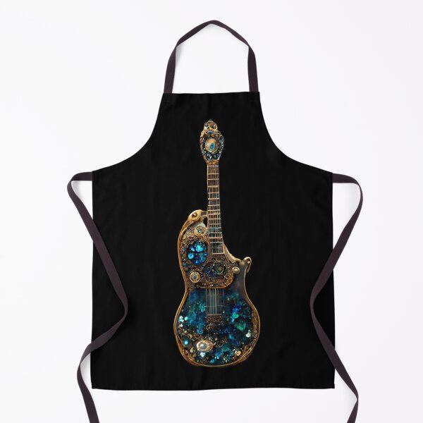 Item preview, Gfab Bfab Gen Ai FFab ABAI Surreal Trends Clothing Steam punk Electric guitar (Ceylon blue Sapphire) designed and sold by Surrealtrends.