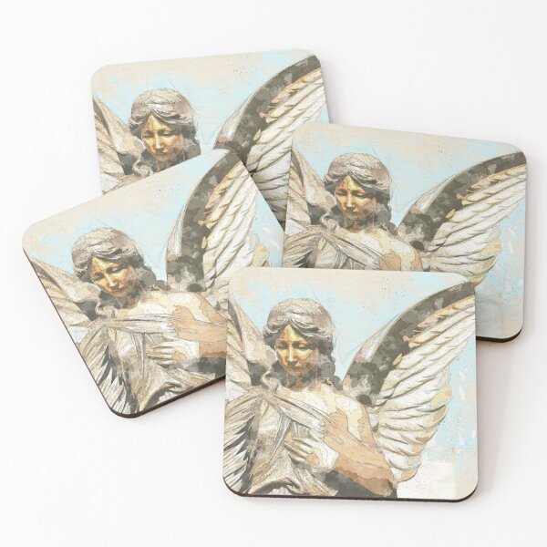 Item preview, Watercolor statue of angel designed and sold by elgreko.