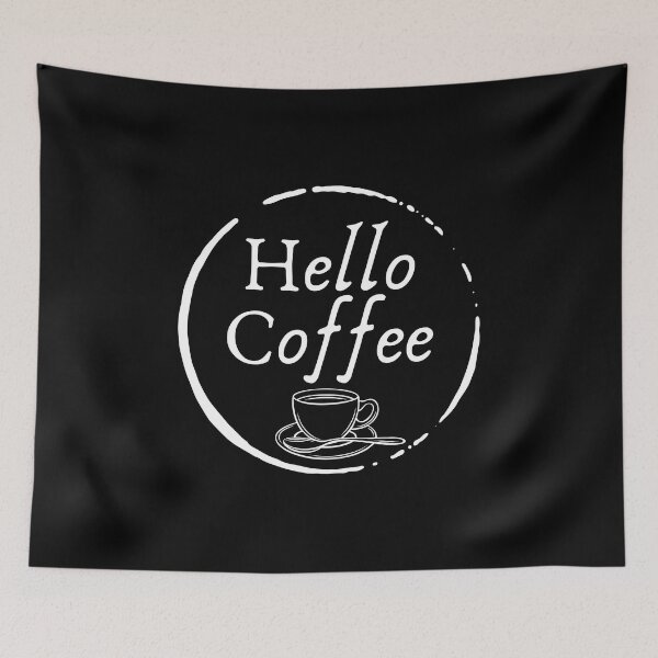 Item preview, Hello Coffee (white) designed and sold by Elvira Hyvönen.