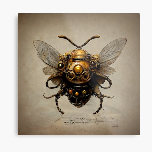 Aperçu de l'œuvre Abeille steampunk 2 créée et vendue par Scionic.