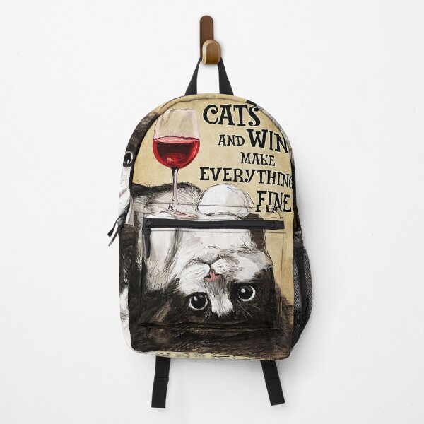 Item preview, Cats and wine make everything fine designed and sold by ADAMANDREWSAU.