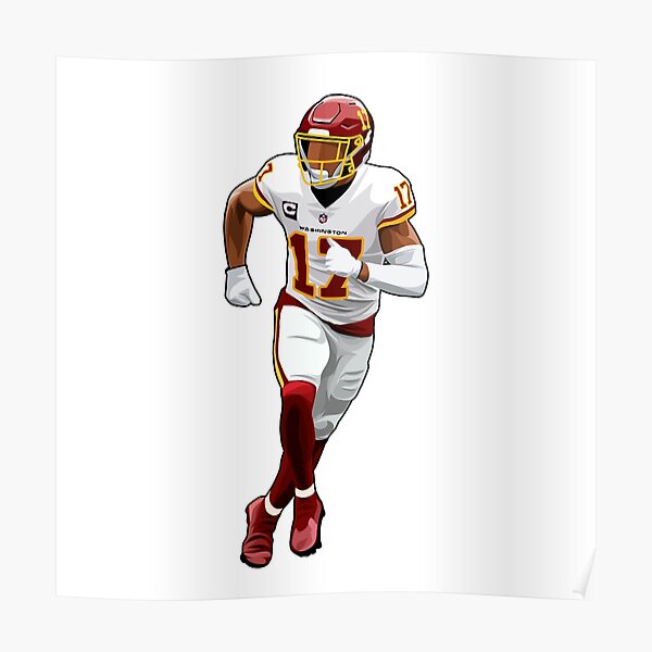 Terry McLaurin Football Paper Poster Commanders 3 - Terry Mclaurin -  Posters and Art Prints