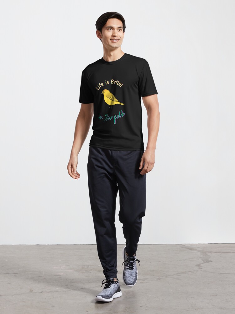 Alternate view of Life is Better in Norfolk - Dark Blue Active T-Shirt