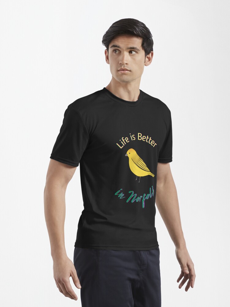 Alternate view of Life is Better in Norfolk - Dark Blue Active T-Shirt