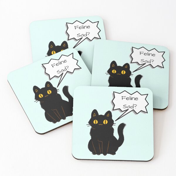 Artikelvorschau, Katzenartige traurige Punny schwarze Katze entworfen und verkauft von Endeavour-Tees.