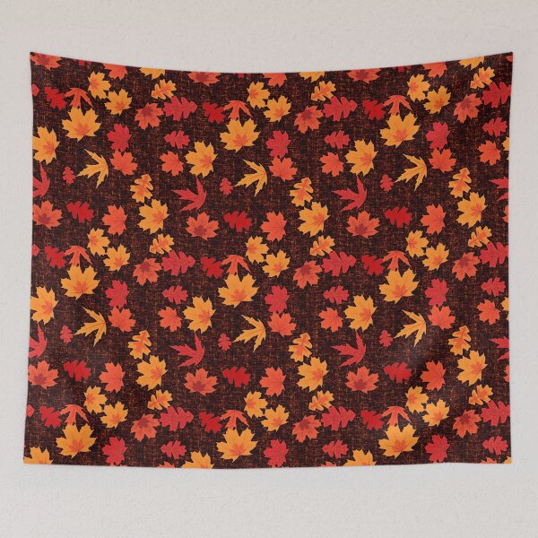 Item preview, Seamless Fall Leaves (Burnt Orange Background) designed and sold by JadeRyder.