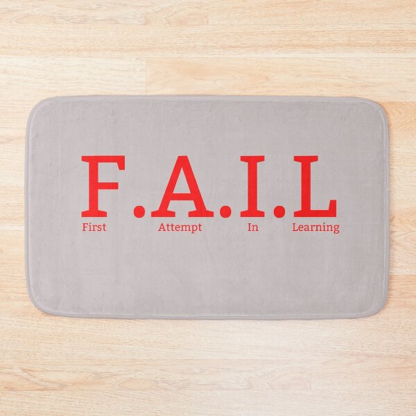Item preview, First attempt in learning ,Fail abbreviation typography red text design designed and sold by Tshepomuza.