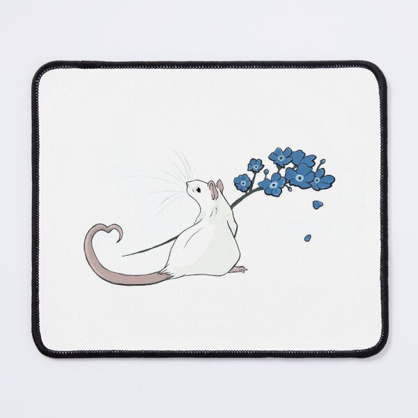 Item preview, White rat with flowers designed and sold by Ibish.