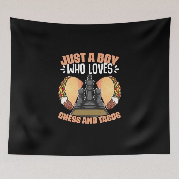 Item preview, Just A Boy Who Loves Funny Chess Board Games For Tacos Lover designed and sold by Nessshirts.