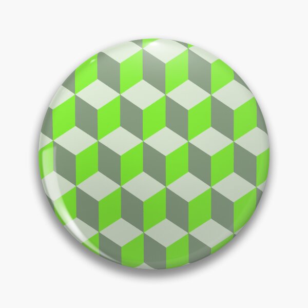 Item preview, Isometric Cube Pattern Lime Grey Geometric Art Cut Out designed and sold by taiche.