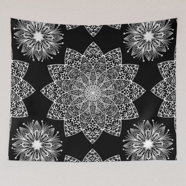 Item preview, Mandala, Magic, Pattern, Flower, Nature, Spring, Black, White, Cute pattern, Relaxing designed and sold by Ellecher23.