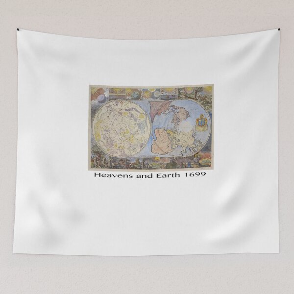 Item preview, Heavens and Earth 1699 Flat Earth Map designed and sold by Peter Gnas.