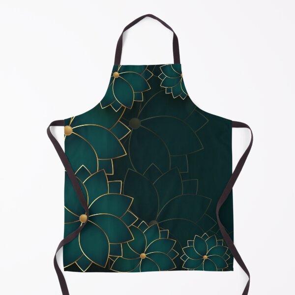 Item preview, Dark Teal and Gold Elegant Floral Design designed and sold by Divine Ease.