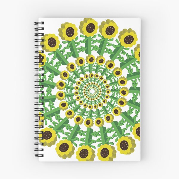 Aperçu de l'œuvre Tournesol 3D dans un motif circulaire créée et vendue par FinnDesigns.