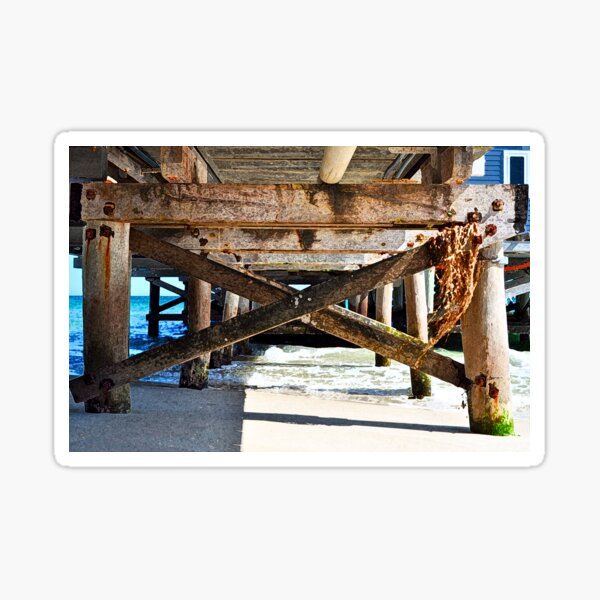 Underneath the Busselton Jetty Colour Sticker