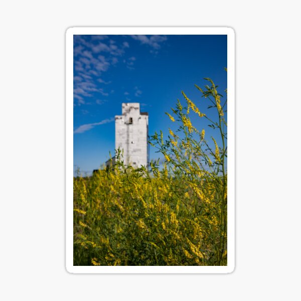Old Grain Elevator On The Prairie Sticker