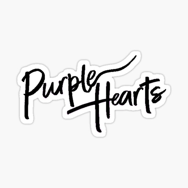 "Purple Hearts Movie" Sticker for Sale by thebestzara Redbubble