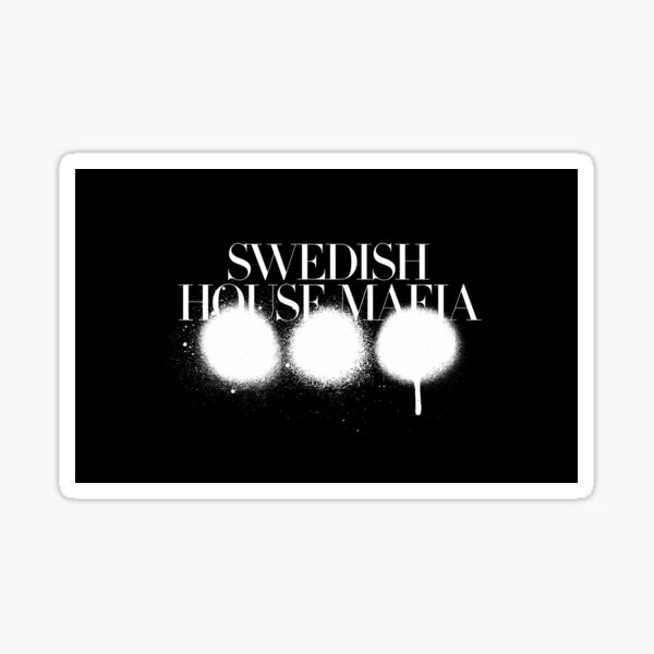 logotipo de pintura en aerosol de la mafia de la casa sueca negro Pegatina