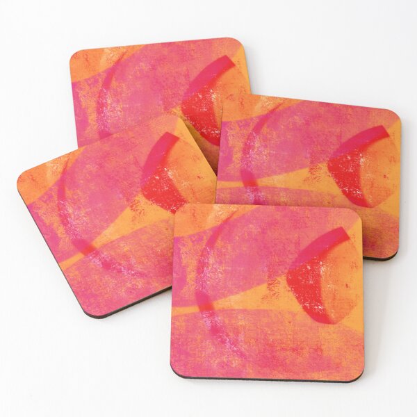 Item preview, Desert Spirit Abstract digital painting in pink, red and orange designed and sold by SirenSeventyOne.