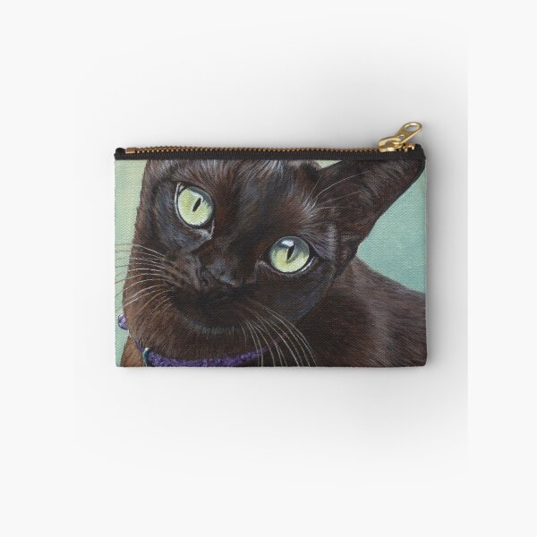 Item preview, Black Burmese Cat Moose - Rectangle designed and sold by artbyakiko.