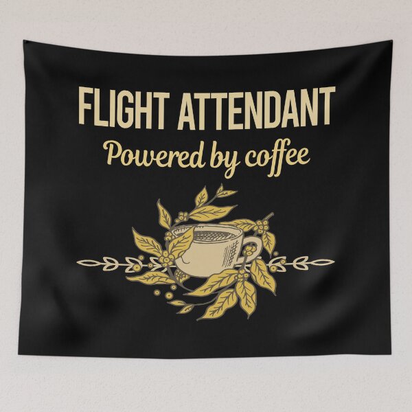 Item preview, Powered By Coffee Flight Attendant designed and sold by trinayolkcelia.