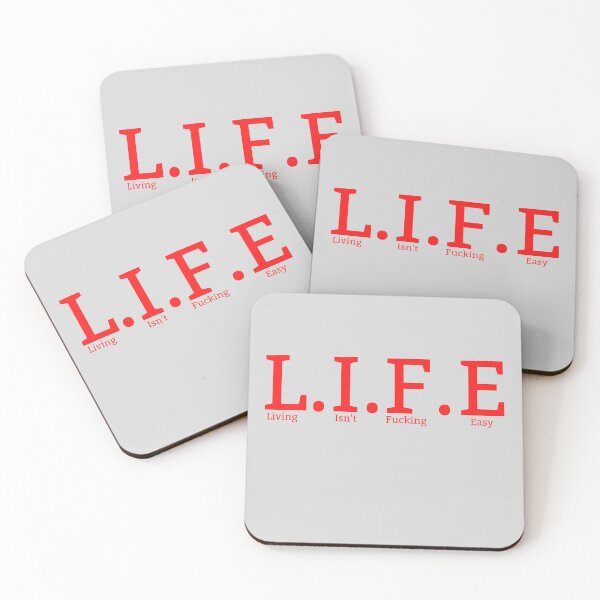 Item preview, Cool L.I.F.E abbreviation meaning red text typography red text design  designed and sold by Tshepomuza.