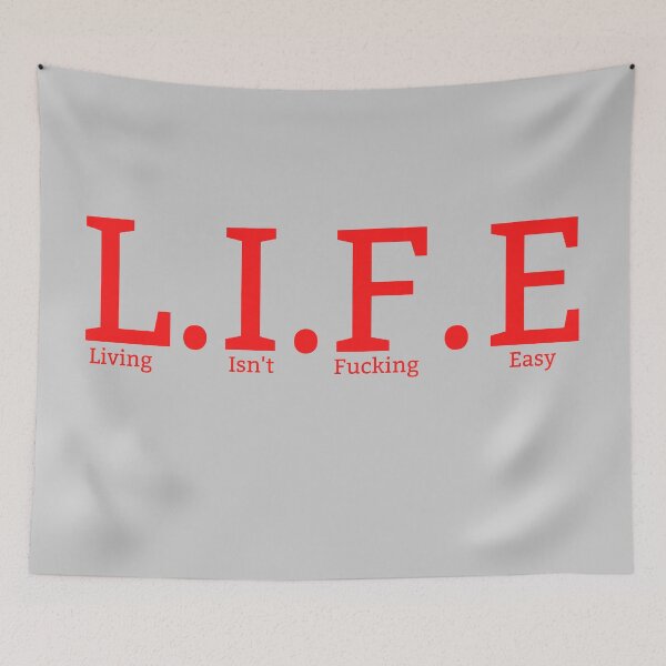 Item preview, Cool L.I.F.E abbreviation meaning red text typography red text design  designed and sold by Tshepomuza.