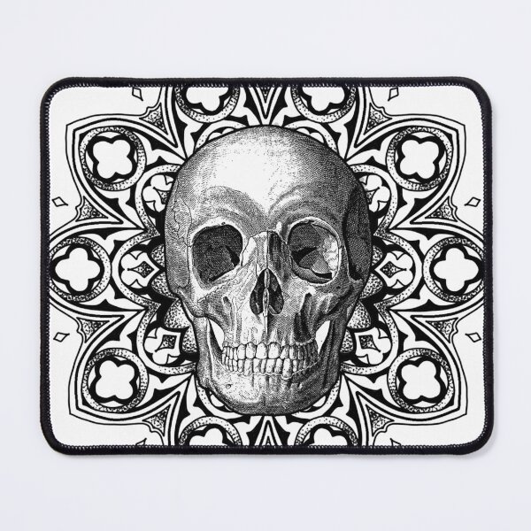 Item preview, Skull Flower, black, use it on white fabric! designed and sold by Pati-Onirie.